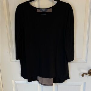 Verve Blues Black Top with Sheer Insert